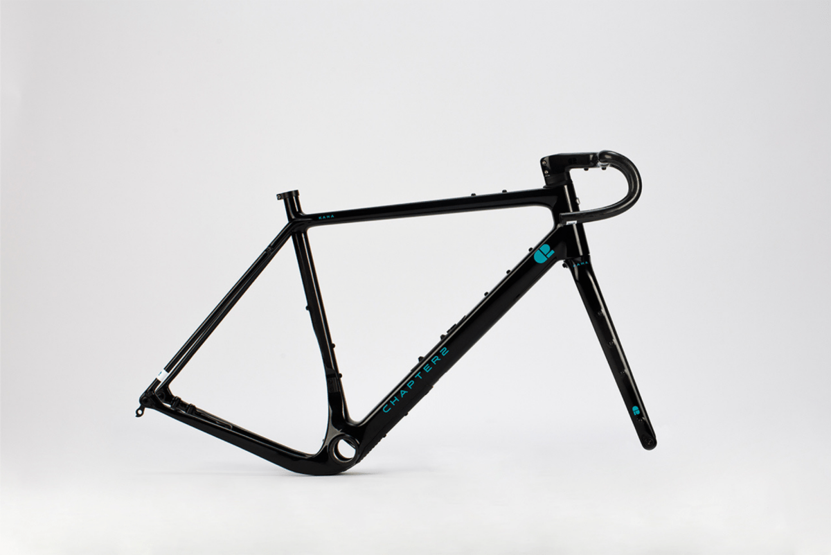 CHAPTER2 KAHA FRAMESET(DISC BRAKE) GLOSSY BLACK (TUAURIURI)  - Gravel Road Bike