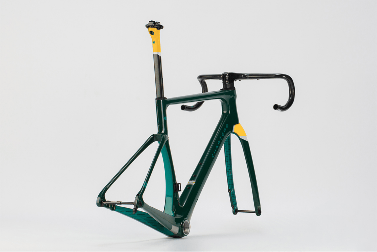 CHAPTER2 KOKO FRAMESET(DISC BRAKE) BRG + YELLOW W/ SILVER - Carbon Road Bike