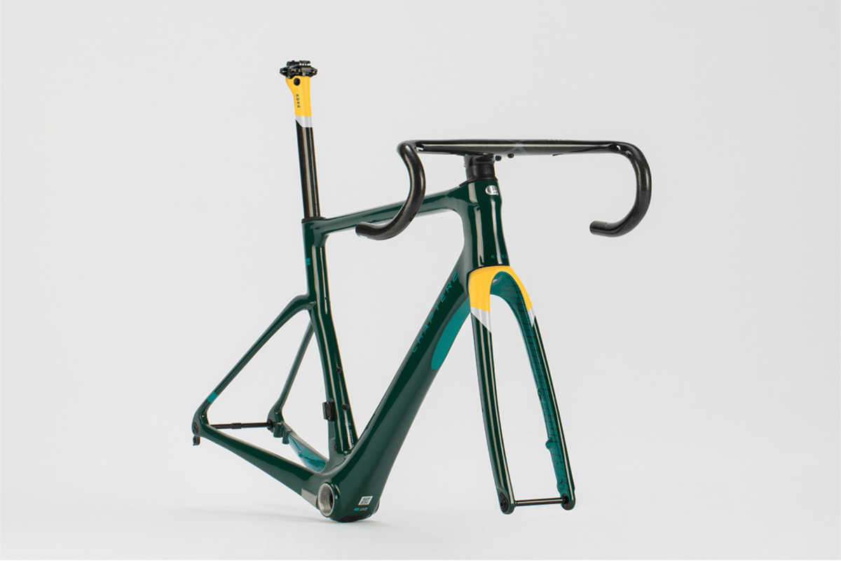 CHAPTER2 KOKO FRAMESET(DISC BRAKE) BRG + YELLOW W/ SILVER - Carbon Road Bike
