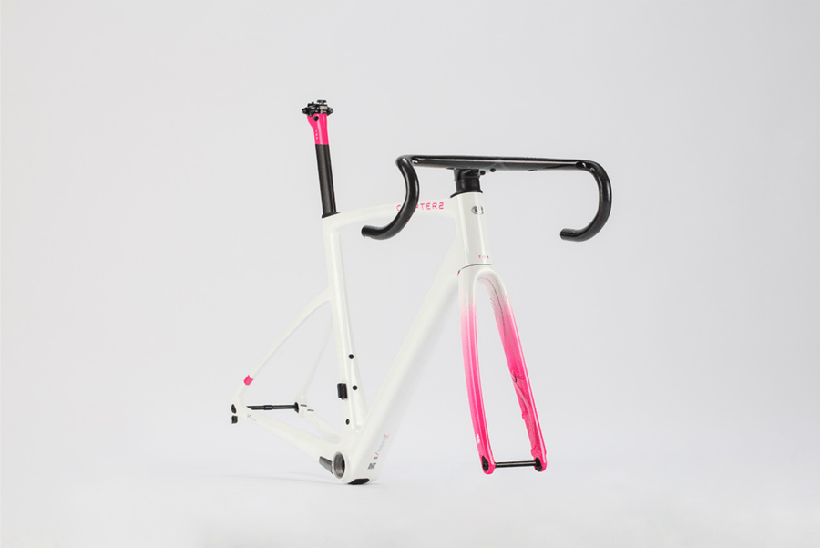 CHAPTER2 TOA FRAMESET(DISC BRAKE) WHITE + PINK (Māwhero) - Carbon Road Bike