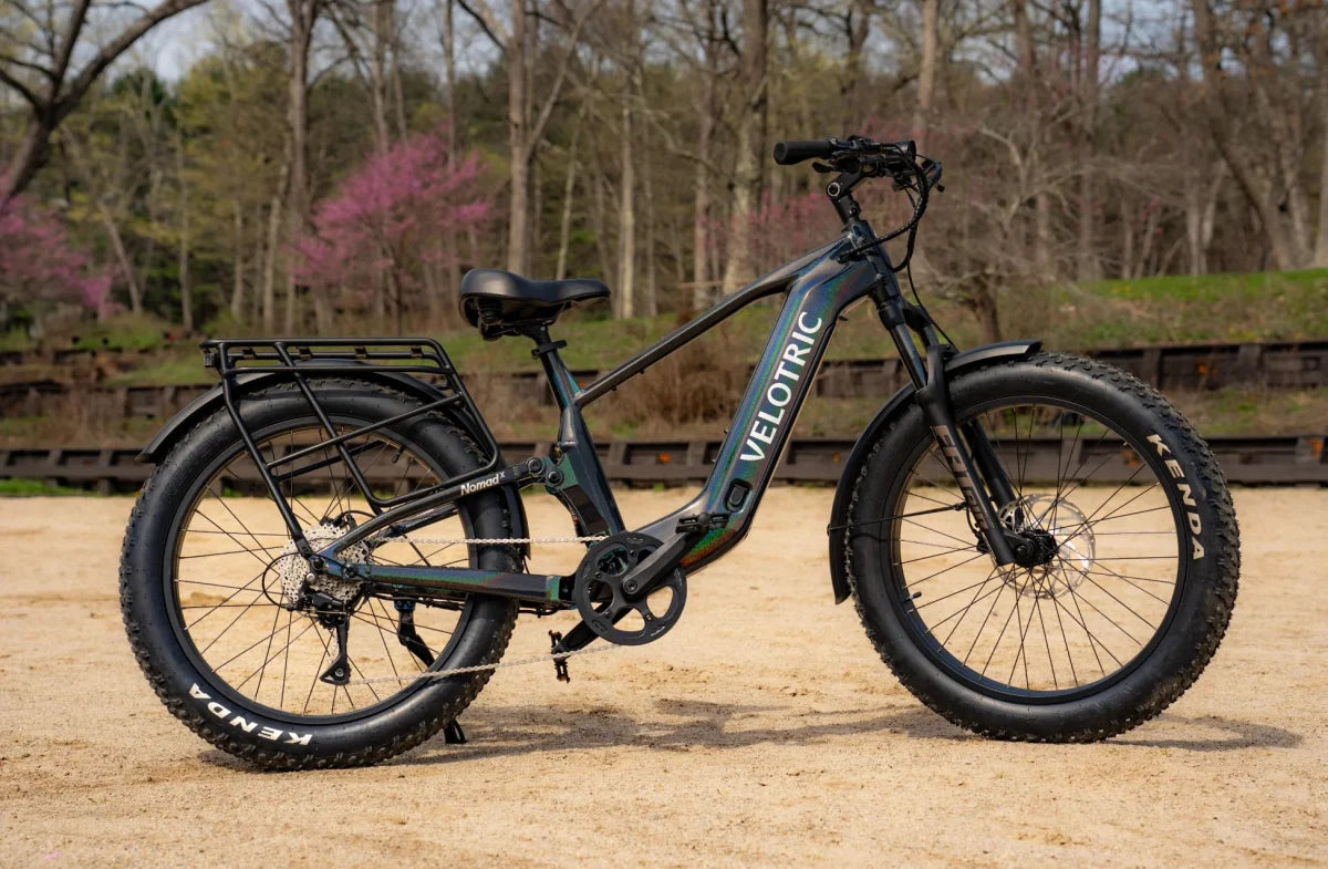 Velotric Nomad 2X – Full Suspension Fat Tire eBike (750W, 75-Mile Range, 1000lb Towing Capacity)