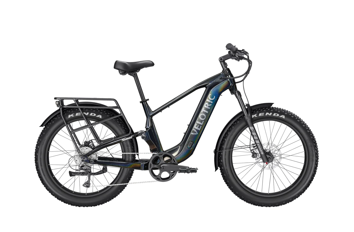 Velotric Nomad 2X – Full Suspension Fat Tire eBike (750W, 75-Mile Range, 1000lb Towing Capacity)