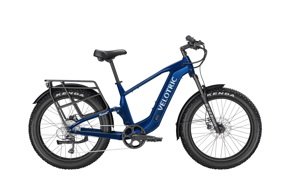 Velotric Nomad 2X – Full Suspension Fat Tire eBike (750W, 75-Mile Range, 1000lb Towing Capacity)