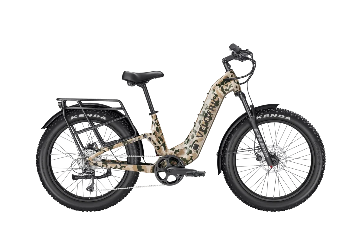 Velotric Nomad 2X – Full Suspension Fat Tire eBike (750W, 75-Mile Range, 1000lb Towing Capacity)